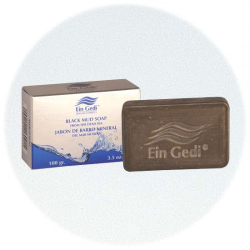 Ein Gedi Мыло из чёрной грязи Мёртвого моря Dead Sea Minerals Black Mud Soap 100gr