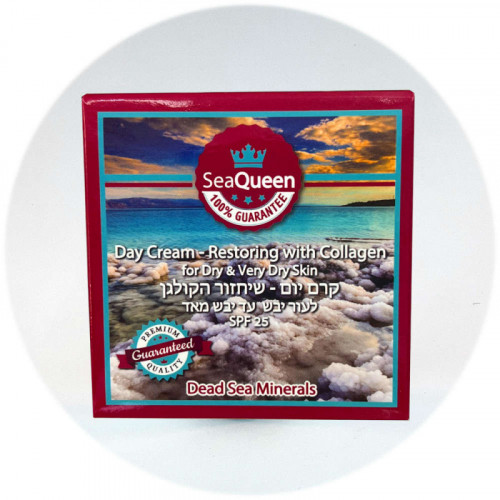 Sea Queen Collagen Дневной восстанавливающий крем с коллагеном для сухой и очень сухой кожи SPF 25 Restoring Cream for Dry and very Dry Skin 50ml